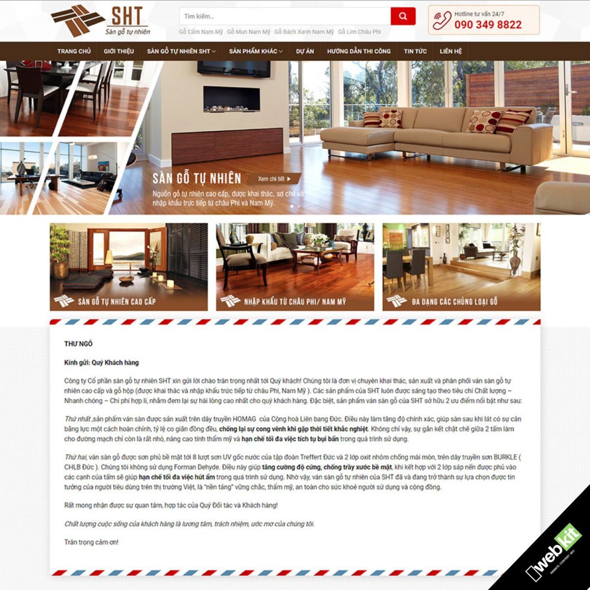Thiết kế doanh nghiệp cửa hàng bán sàn gỗ - WebKit 7948