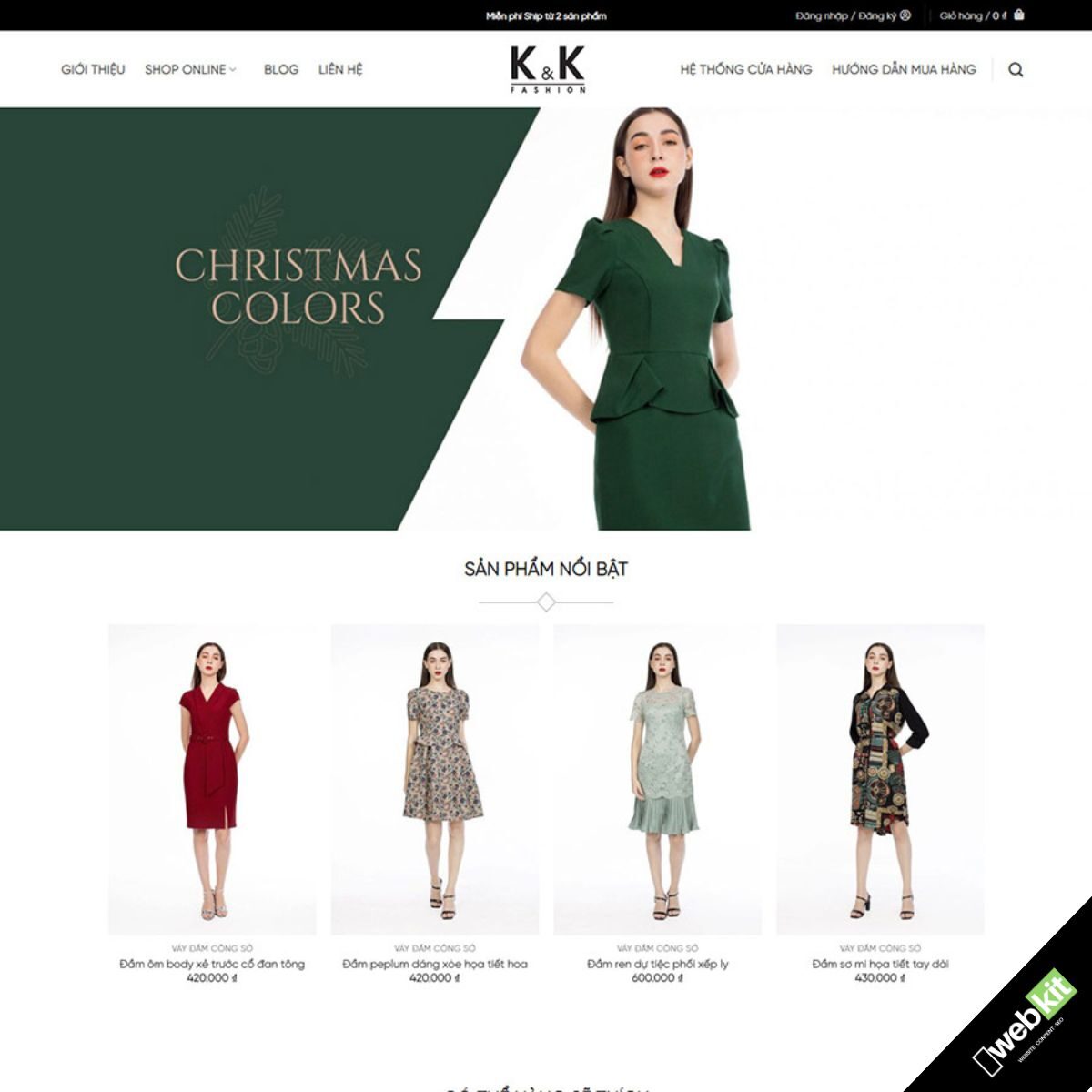 Thiết kế website bán áo quần thời trang online chuẩn SEO - WebKit 9074