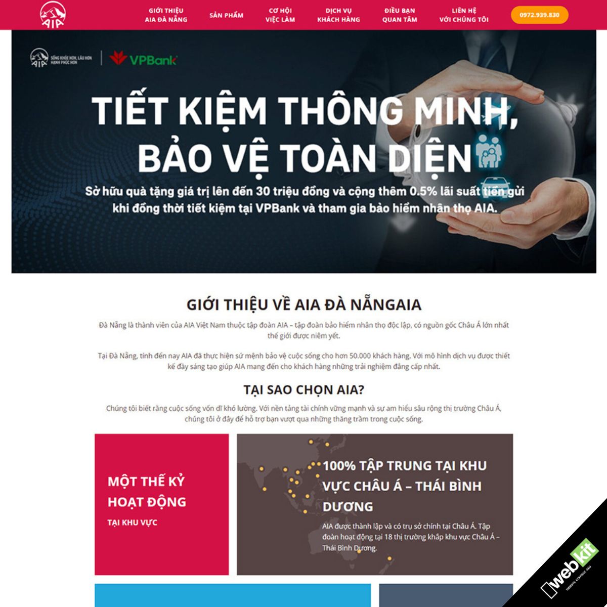 Thiết kế website bán bảo hiểm nhân thọ - WebKit 17185