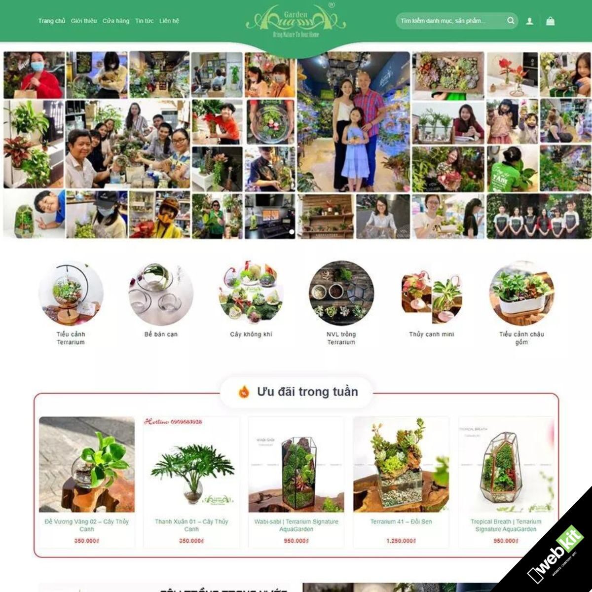 Thiết kế website bán cây xanh, bon sai - WebKit 15394