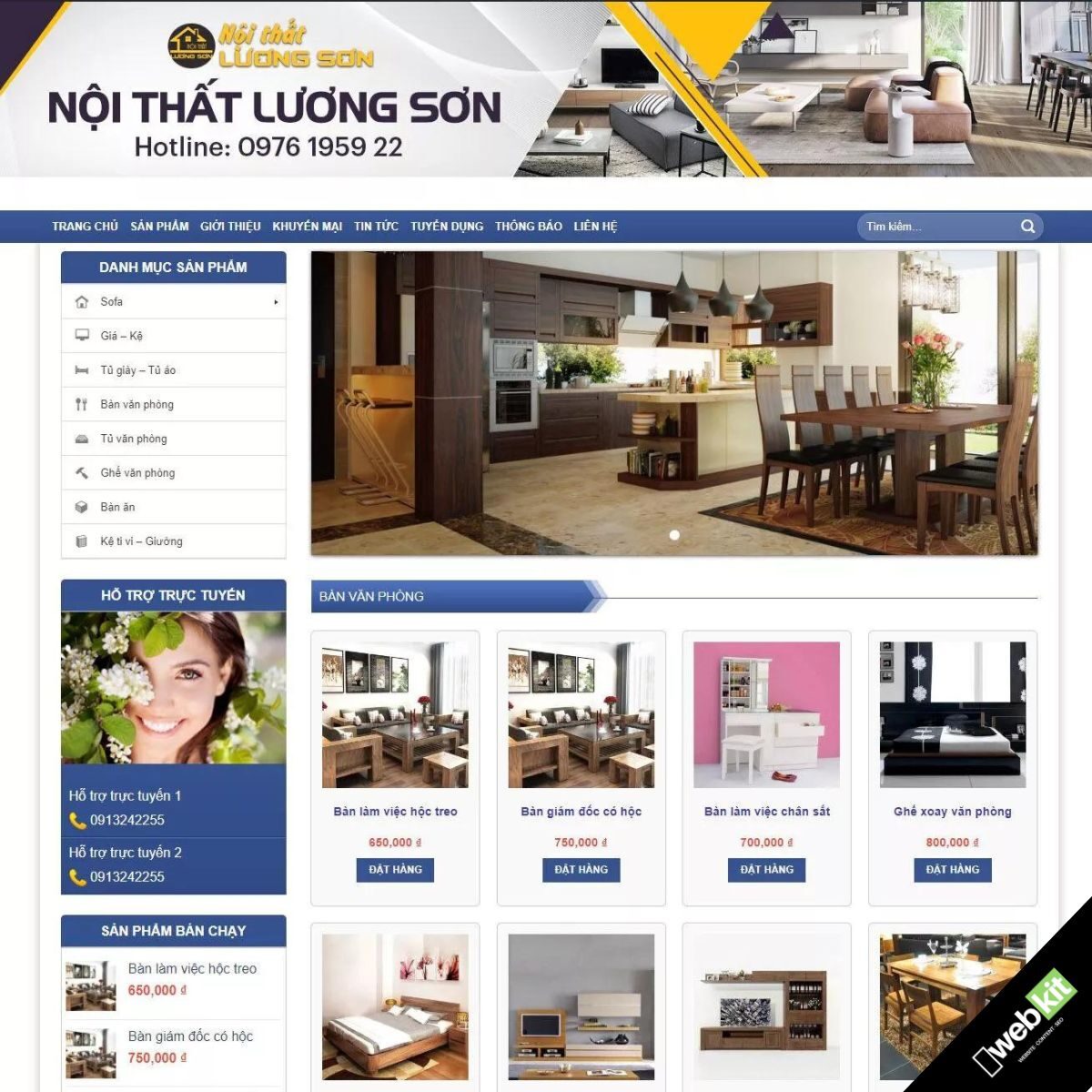 Thiết kế website bán đồ nội thất gia đình - WebKit 14114