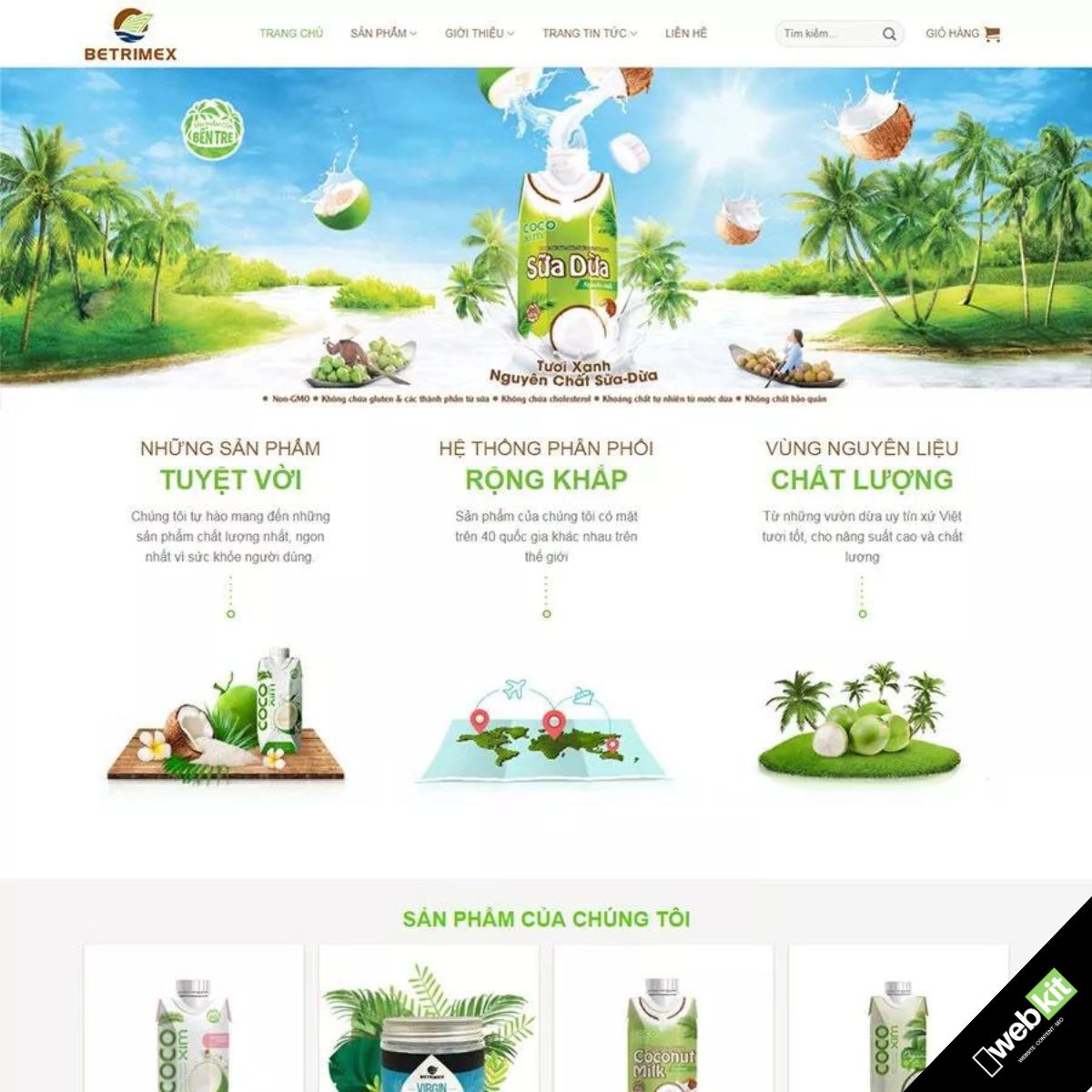 Thiết kế website bán nước thực phẩm - WebKit 5907