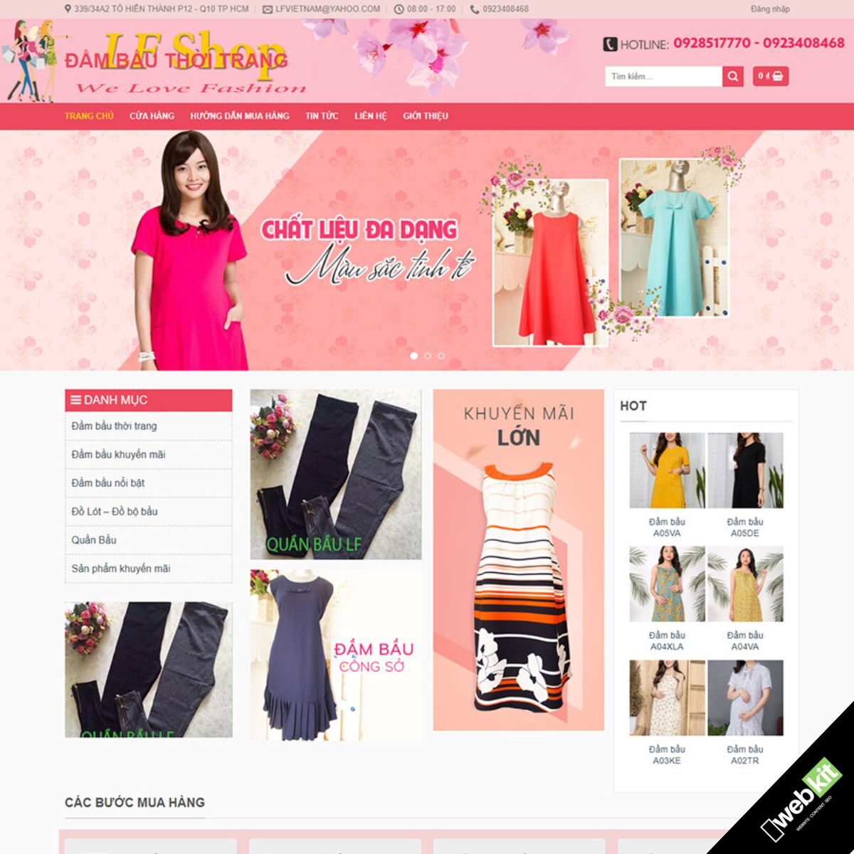 Thiết kế website bán quần áo thời trang online - WebKit 9698