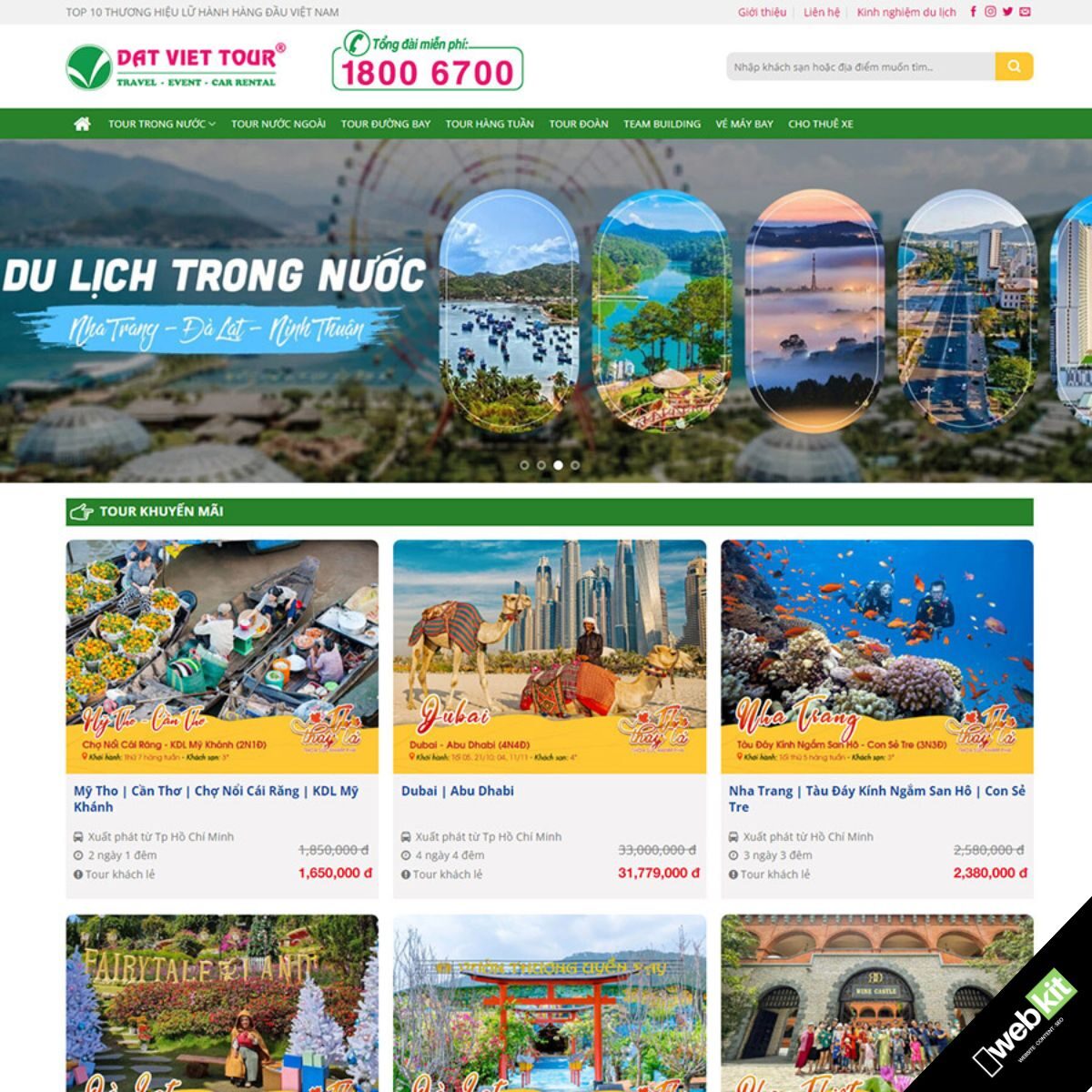 Thiết kế website bán tour du lịch - WebKit 17579