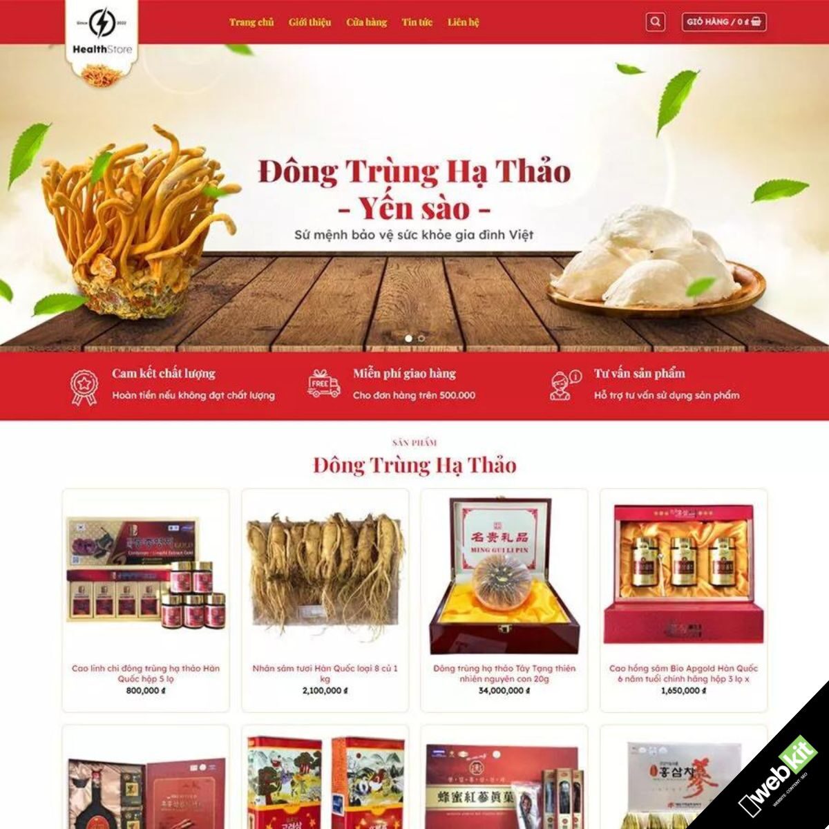 Thiết kế website bán yến sào - WebKit 15136