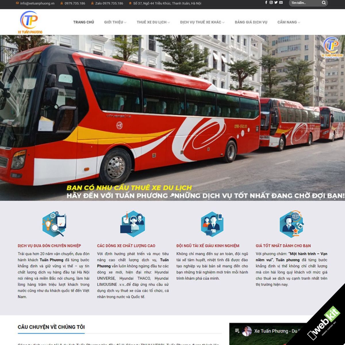 Thiết kế website cho thuê xe - WebKit 6150