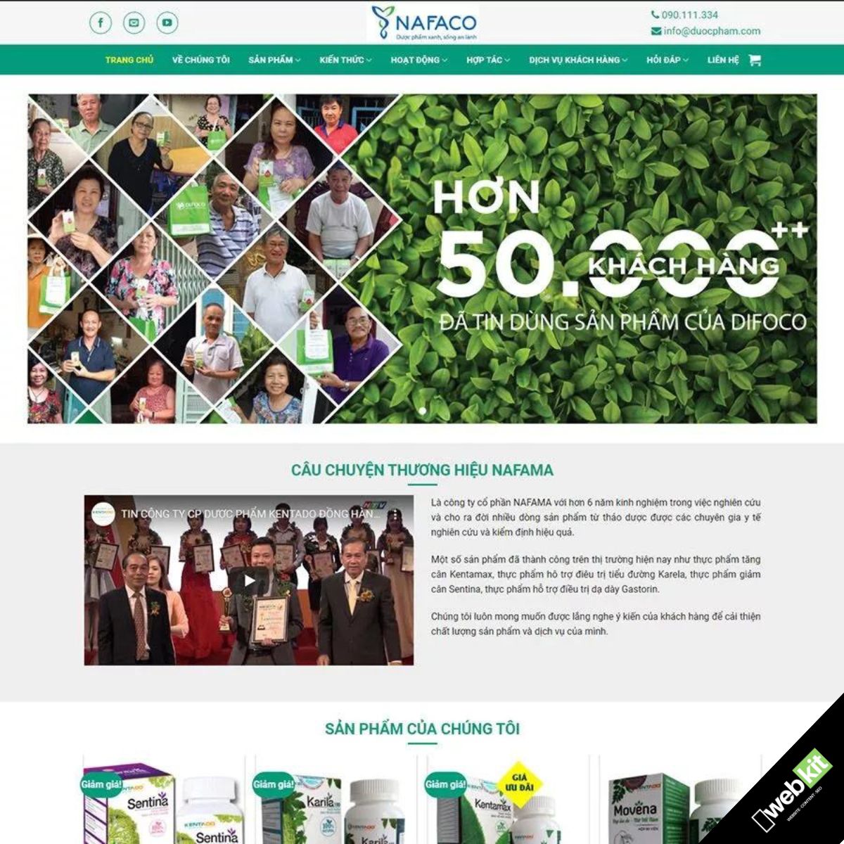 Thiết kế website công ty bán dược phẩm - WebKit 7832