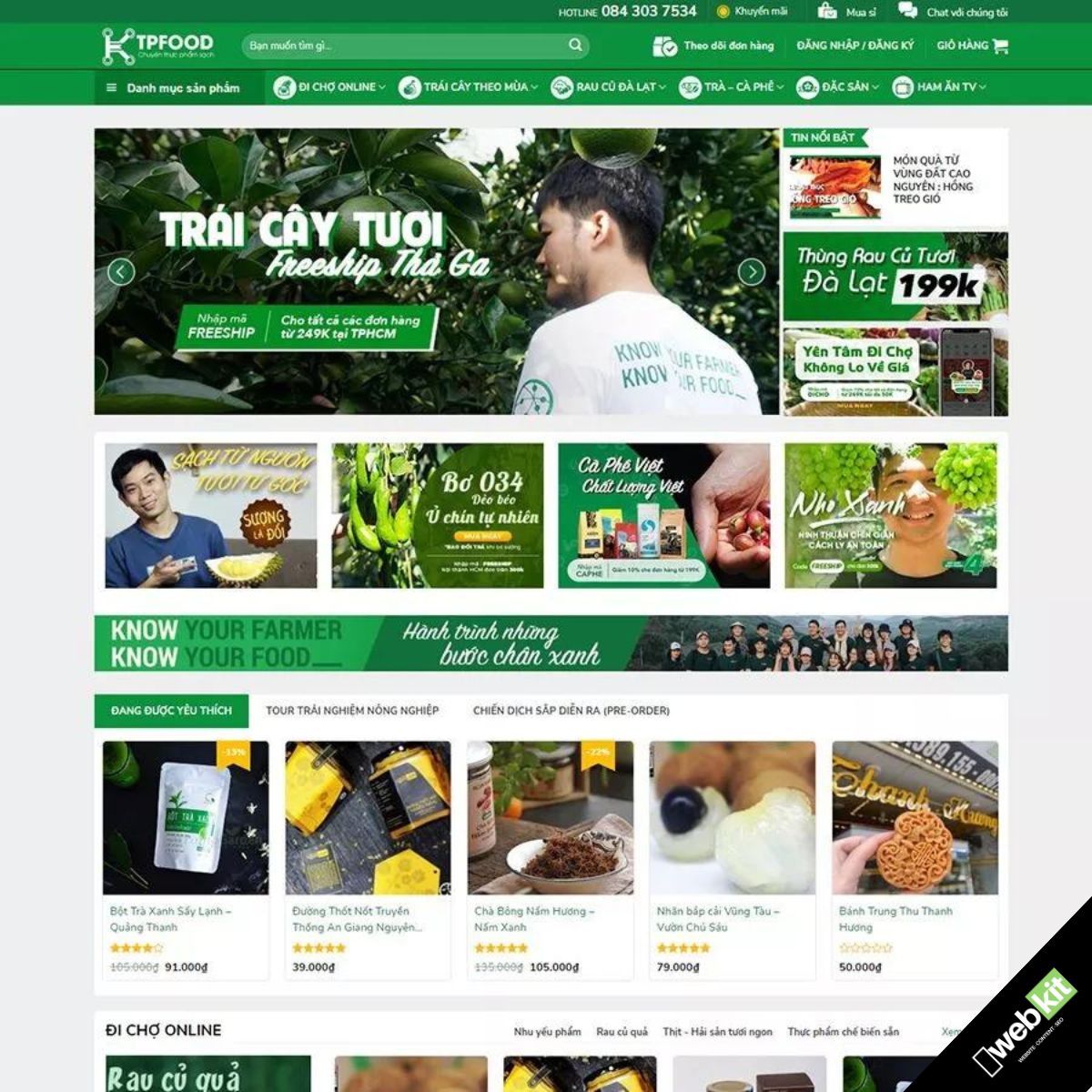 Thiết kế website cửa hàng bán thực phẩm chuẩn SEO - WebKit 16842