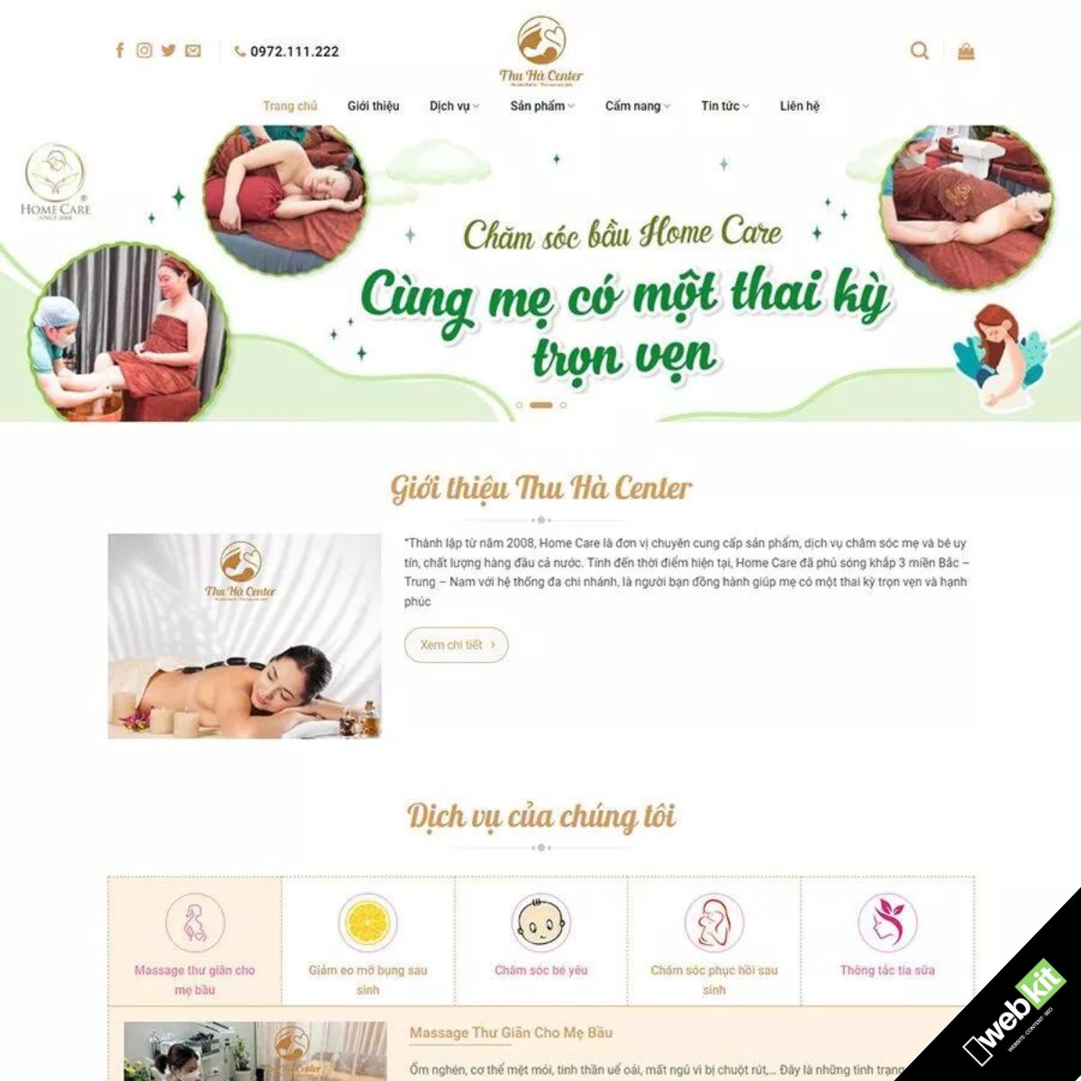 Thiết kế website dịch vụ chăm sóc em bé và mẹ bầu - WebKit 17181