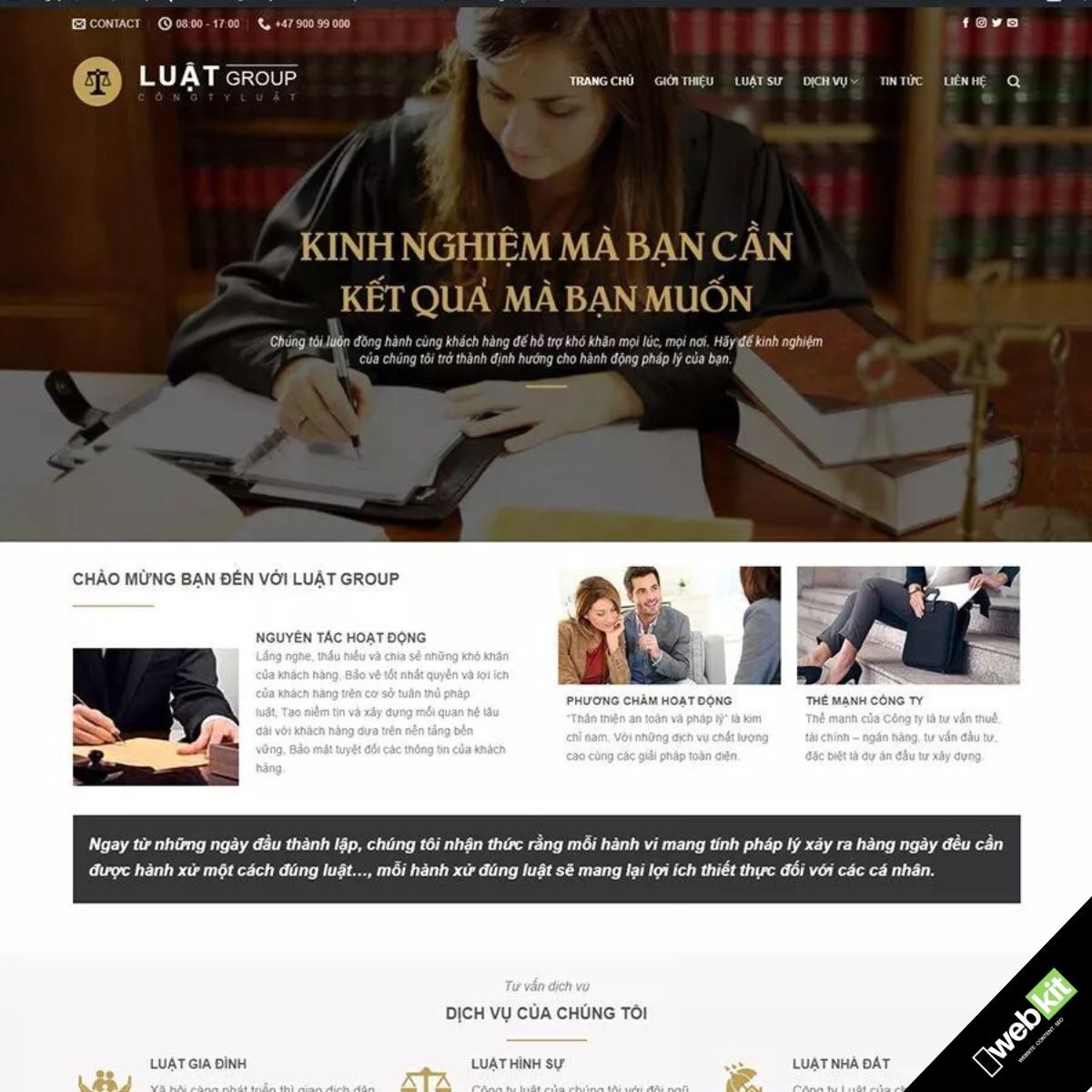 Thiết kế website giới thiệu công ty luật - WebKit 6427