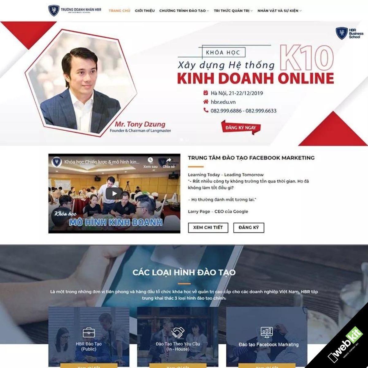 Thiết kế website giới thiệu khoá học - WebKit 8496