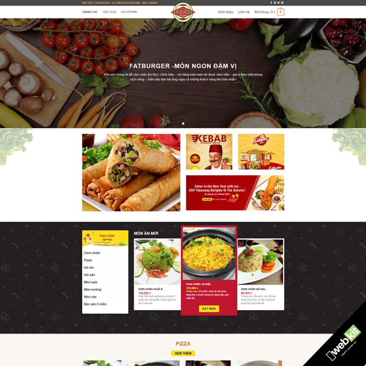Thiết kế website nhà hàng ẩm thực - WebKit 5546