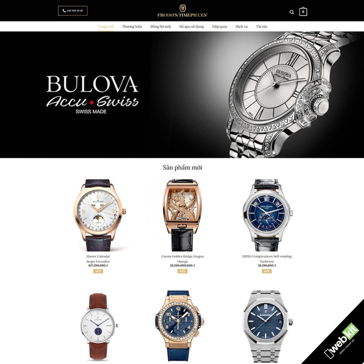 Thiết kế website shop bán đồng hồ- WebKit 13106