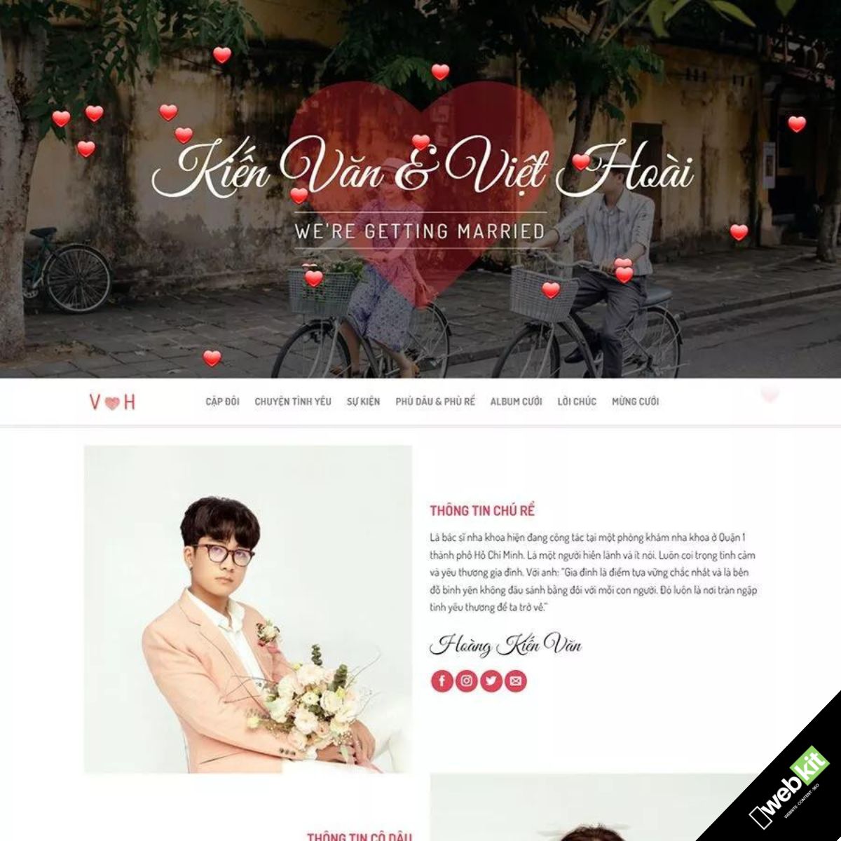 Thiết kế website tiệm áo cưới, tổ chức tiệc cưới - WebKit 15809
