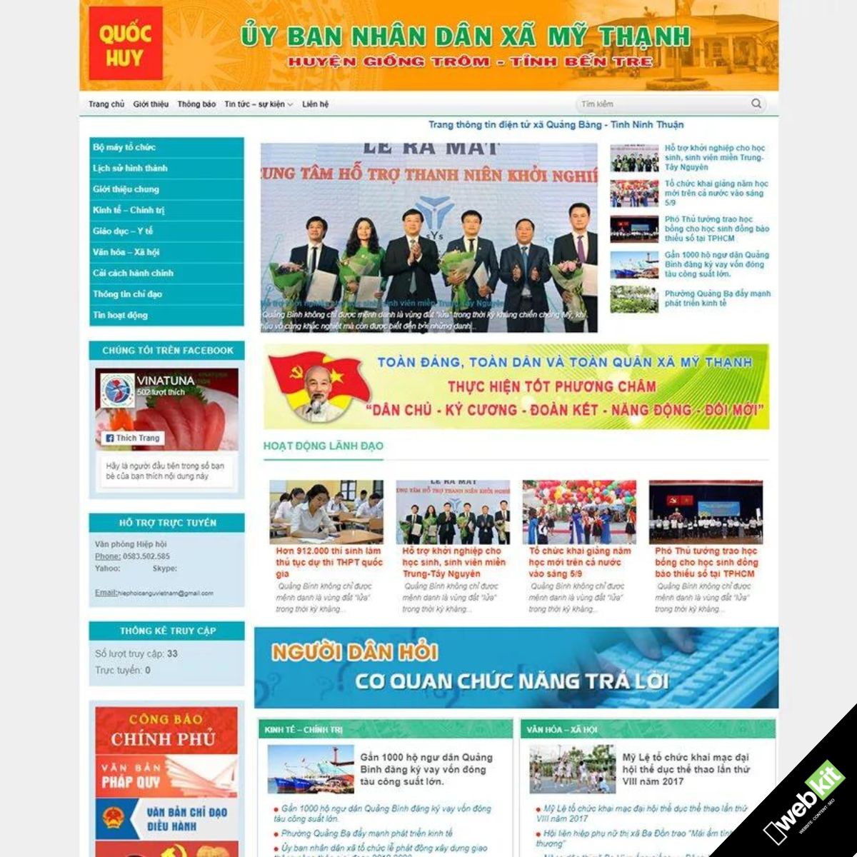 Thiết kế website tin tức, thông tin nhà nước chuẩn SEO - WebKit 6067